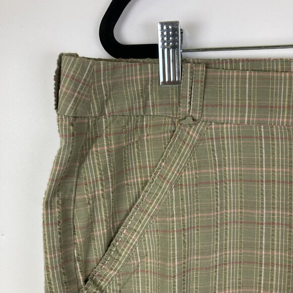Woolrich Sage Green Shuffle Plaid Pants Size 14 Women’s New NWT Cotton T5794 - Picture 2 of 9